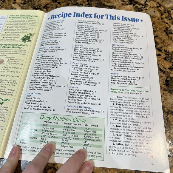 Taste Of Homes Light and Tasty Premiere Issue 2001 Cooking Recipe Magazine - Picture 4 of 5